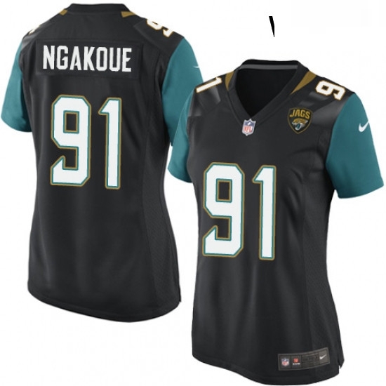 Womens Nike Jacksonville Jaguars 91 Yannick Ngakoue Game Black Alternate NFL Jersey Womens Nike Jacksonville Jaguars 91 Yannick Ngakoue Game Black Alternate NFL Jersey