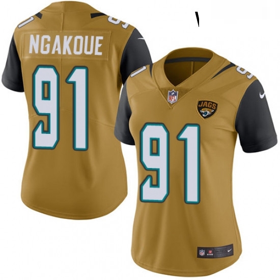 Womens Nike Jacksonville Jaguars 91 Yannick Ngakoue Limited Gold Rush Vapor Untouchable NFL Jersey Womens Nike Jacksonville Jaguars 91 Yannick Ngakoue Limited Gold Rush Vapor Untouchable NFL Jersey