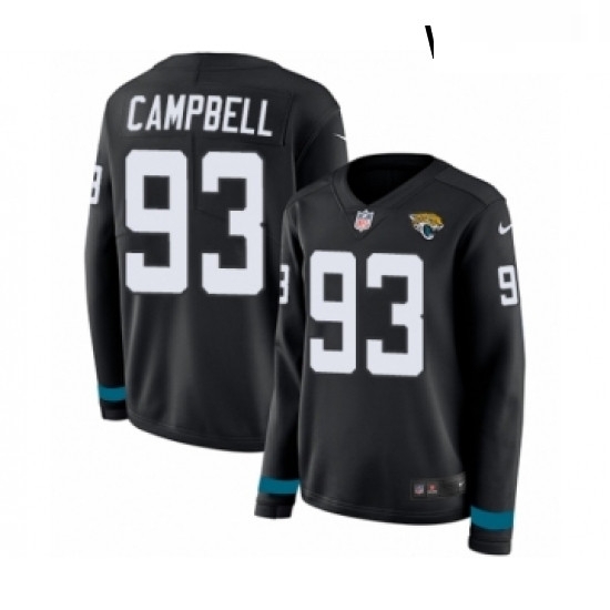 Womens Nike Jacksonville Jaguars 93 Calais Campbell Limited Black Therma Long Sleeve NFL Jersey Womens Nike Jacksonville Jaguars 93 Calais Campbell Limited Black Therma Long Sleeve NFL Jersey