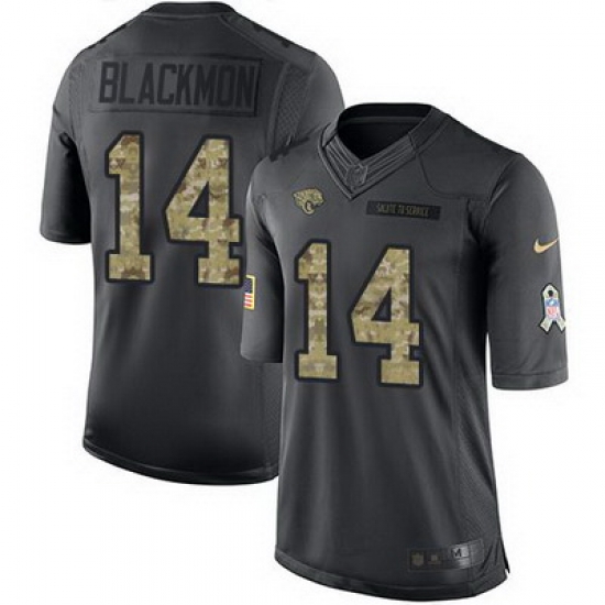 Nike Jaguars #14 Justin Blackmon Black Youth Stitched NFL Limited 2016 Salute to Service Jersey Nike Jaguars #14 Justin Blackmon Black Youth Stitched NFL Limited 2016 Salute to Service Jersey
