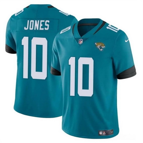 Youth Jacksonville Jaguars 10 Mac Jones Teal Vapor Untouchable Limited Stitched Jersey Youth Jacksonville Jaguars 10 Mac Jones Teal Vapor Untouchable Limited Stitched Jersey