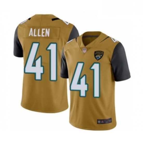 Youth Jacksonville Jaguars 41 Josh Allen Limited Gold Rush Vapor Untouchable Football Jersey Youth Jacksonville Jaguars 41 Josh Allen Limited Gold Rush Vapor Untouchable Football Jersey