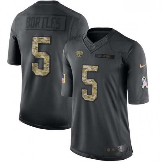 Youth Nike Jacksonville Jaguars 5 Blake Bortles Limited Black 2016 Salute to Service NFL Jersey Youth Nike Jacksonville Jaguars 5 Blake Bortles Limited Black 2016 Salute to Service NFL Jersey