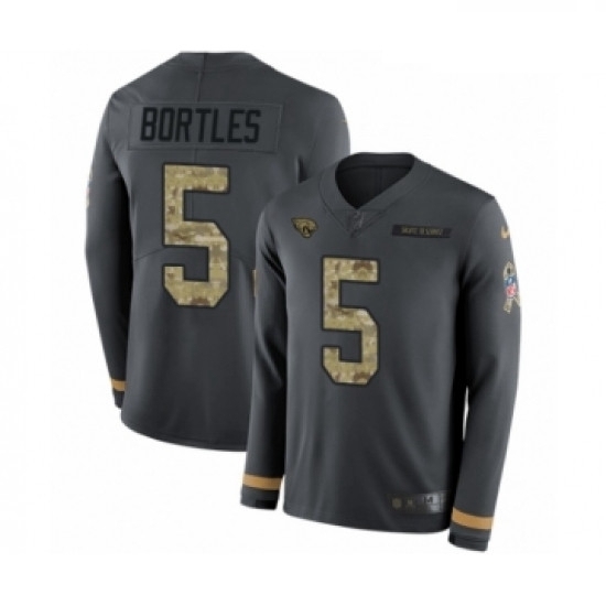 Youth Nike Jacksonville Jaguars 5 Blake Bortles Limited Black Salute to Service Therma Long Sleeve NFL Jersey Youth Nike Jacksonville Jaguars 5 Blake Bortles Limited Black Salute to Service Therma Long Sleeve NFL Jersey