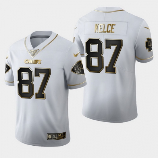 Chiefs 87 Travis Kelce White 100th Season Vapor Untouchable Limited Jersey Chiefs 87 Travis Kelce White 100th Season Vapor Untouchable Limited Jersey