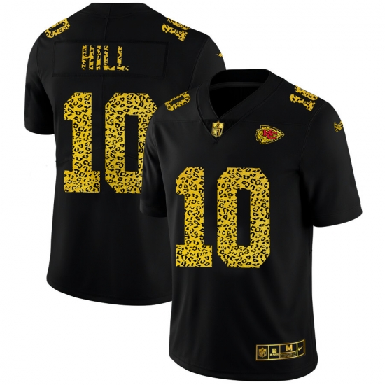 Kansas City Chiefs 10 Tyreek Hill Men Nike Leopard Print Fashion Vapor Limited NFL Jersey Black Kansas City Chiefs 10 Tyreek Hill Men Nike Leopard Print Fashion Vapor Limited NFL Jersey Black