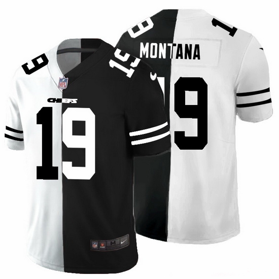 Kansas City Chiefs 19 Joe Montana Men Black V White Peace Split Nike Vapor Untouchable Limited NFL Jersey Kansas City Chiefs 19 Joe Montana Men Black V White Peace Split Nike Vapor Untouchable Limited NFL Jersey