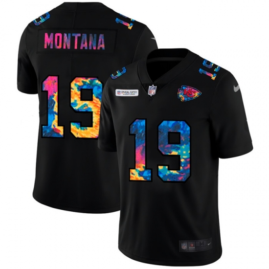 Kansas City Chiefs 19 Joe Montana Men Nike Multi Color Black 2020 NFL Crucial Catch Vapor Untouchable Limited Jersey Kansas City Chiefs 19 Joe Montana Men Nike Multi Color Black 2020 NFL Crucial Catch Vapor Untouchable Limited Jersey
