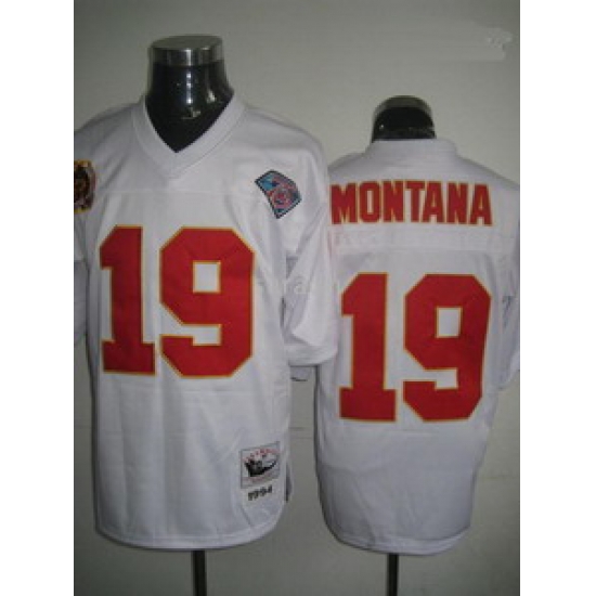 Kansas City Chiefs 19 Joe Montana throwback white Kansas City Chiefs 19 Joe Montana throwback white