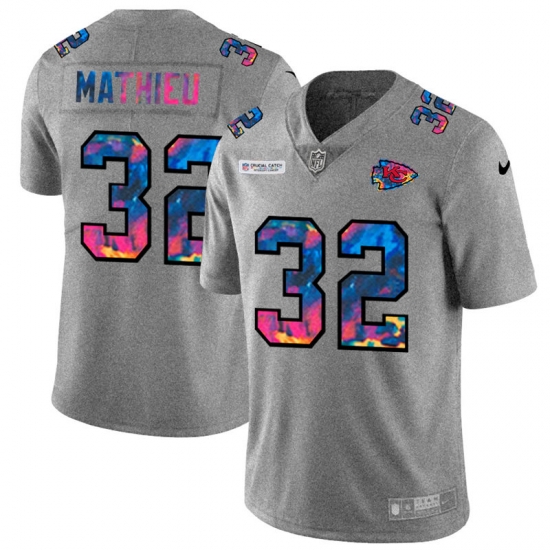 Kansas City Chiefs 32 Tyrann Mathieu Men Nike Multi Color 2020 NFL Crucial Catch NFL Jersey Greyheather Kansas City Chiefs 32 Tyrann Mathieu Men Nike Multi Color 2020 NFL Crucial Catch NFL Jersey Greyheather