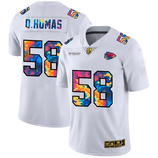 Kansas City Chiefs 58 Derrick Thomas Men White Nike Multi Color 2020 NFL Crucial Catch Limited NFL Jersey Kansas City Chiefs 58 Derrick Thomas Men White Nike Multi Color 2020 NFL Crucial Catch Limited NFL Jersey