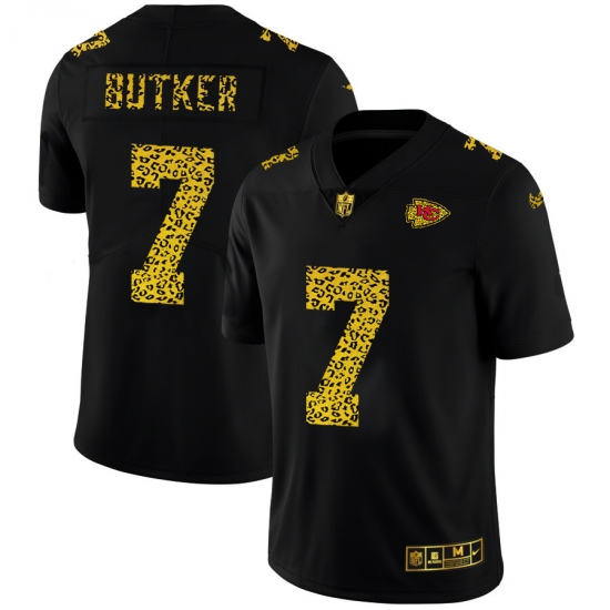 Kansas City Chiefs 7 Harrison Butker Men Nike Leopard Print Fashion Vapor Limited NFL Jersey Black Kansas City Chiefs 7 Harrison Butker Men Nike Leopard Print Fashion Vapor Limited NFL Jersey Black