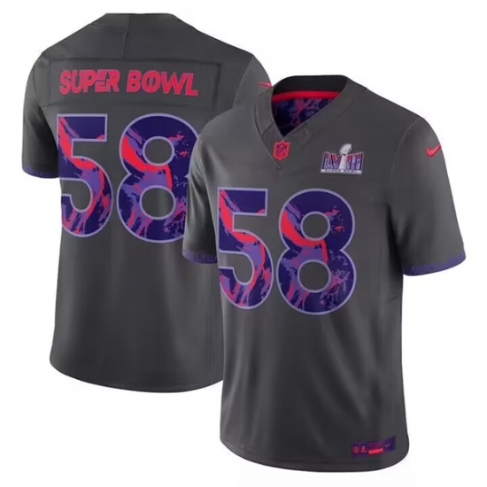 Men 58 Super Bowl LVIII Patch 2024 Anthracite F U S E Vapor Untouchable Limited Stitched Football Jersey Men 58 Super Bowl LVIII Patch 2024 Anthracite F U S E Vapor Untouchable Limited Stitched Football Jersey