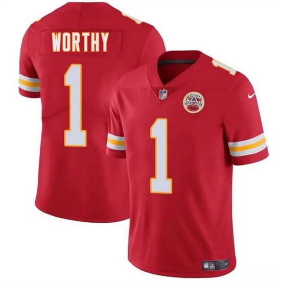 Men Kansas City Chiefs 1 Xavier Worthy Red 2024 Draft Vapor Untouchable Limited Stitched Football Jersey Men Kansas City Chiefs 1 Xavier Worthy Red 2024 Draft Vapor Untouchable Limited Stitched Football Jersey