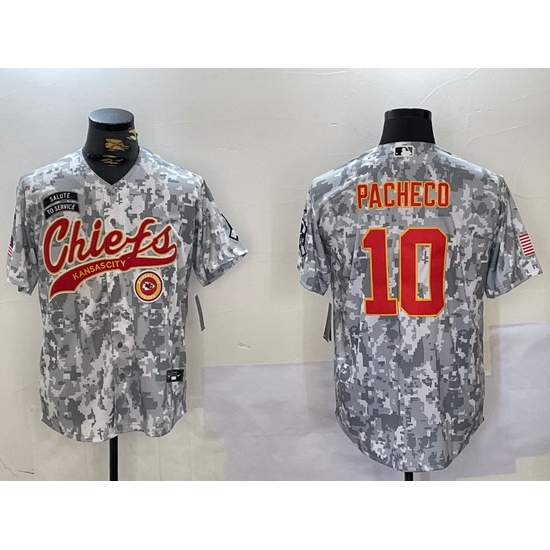 Men Kansas City Chiefs 10 Isiah Pacheco 2024 Arctic Camo Salute To Service Stitched Baseball Jersey 2 Men Kansas City Chiefs 10 Isiah Pacheco 2024 Arctic Camo Salute To Service Stitched Baseball Jersey 2