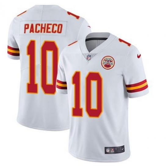 Men Kansas City Chiefs 10 Isiah Pacheco White Vapor Untouchable Limited Stitched Football Jersey Men Kansas City Chiefs 10 Isiah Pacheco White Vapor Untouchable Limited Stitched Football Jersey