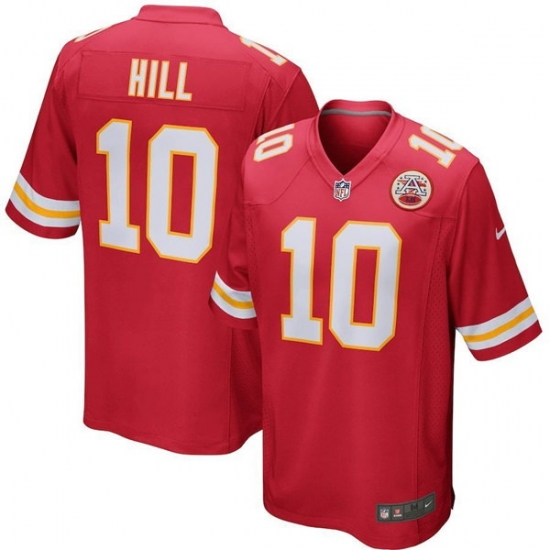 Men Kansas City Chiefs 10 Tyreek Hill Red Stitched Game Jersey Men Kansas City Chiefs 10 Tyreek Hill Red Stitched Game Jersey
