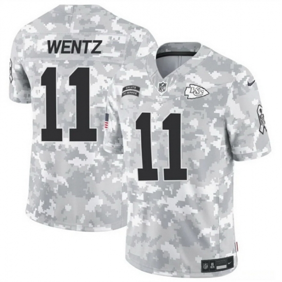 Men Kansas City Chiefs 11 Carson Wentz 2024 F U S E Arctic Camo Salute To Service Limited Stitched Football Jersey Men Kansas City Chiefs 11 Carson Wentz 2024 F U S E Arctic Camo Salute To Service Limited Stitched Football Jersey