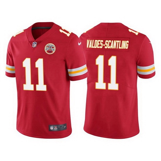 Men Kansas City Chiefs 11 Marquez Valdes Scantling Red Vapor Untouchable Limited Stitched Football jersey Men Kansas City Chiefs 11 Marquez Valdes Scantling Red Vapor Untouchable Limited Stitched Football jersey