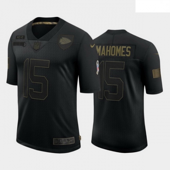 Men Kansas City Chiefs 15 Patrick Mahomes Black Camo 2020 Salute To Service Limited Jersey Men Kansas City Chiefs 15 Patrick Mahomes Black Camo 2020 Salute To Service Limited Jersey