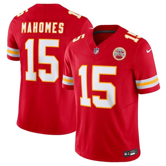 Men Kansas City Chiefs 15 Patrick Mahomes Red 2023 F U S E Vapor Untouchable Limited Stitched Jersey Men Kansas City Chiefs 15 Patrick Mahomes Red 2023 F U S E Vapor Untouchable Limited Stitched Jersey