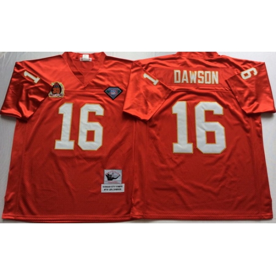 Men Kansas City Chiefs 16 Lake Dawson Red M&N Throwback Jersey Men Kansas City Chiefs 16 Lake Dawson Red M&N Throwback Jersey