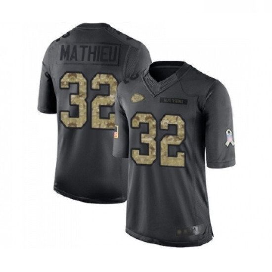 Men Kansas City Chiefs 32 Tyrann Mathieu Limited Black 2016 Salute to Service Football Jersey Men Kansas City Chiefs 32 Tyrann Mathieu Limited Black 2016 Salute to Service Football Jersey