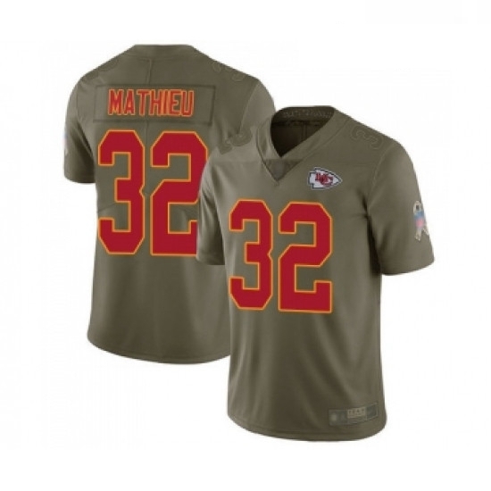 Men Kansas City Chiefs 32 Tyrann Mathieu Limited Olive 2017 Salute to Service Football Jersey Men Kansas City Chiefs 32 Tyrann Mathieu Limited Olive 2017 Salute to Service Football Jersey