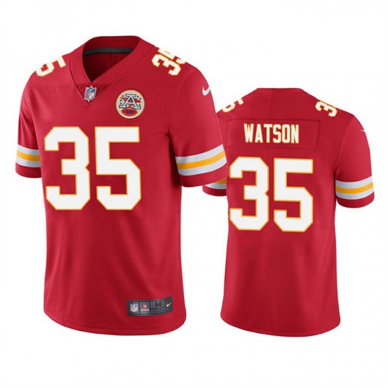 Men Kansas City Chiefs 35 Jaylen Watson Red Vapor Untouchable Limited Stitched Football Jersey Men Kansas City Chiefs 35 Jaylen Watson Red Vapor Untouchable Limited Stitched Football Jersey