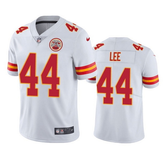 Men Kansas City Chiefs 44 Elijah Lee White Vapor Untouchable Limited Stitched Football Jersey Men Kansas City Chiefs 44 Elijah Lee White Vapor Untouchable Limited Stitched Football Jersey