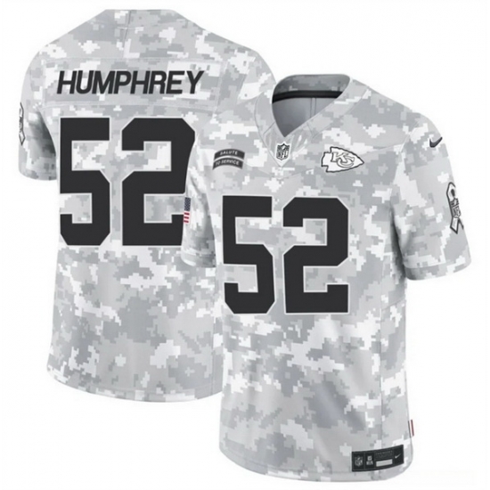 Men Kansas City Chiefs 52 Creed Humphrey 2024 F U S E Arctic Camo Salute To Service Limited Stitched Football Jersey Men Kansas City Chiefs 52 Creed Humphrey 2024 F U S E Arctic Camo Salute To Service Limited Stitched Football Jersey