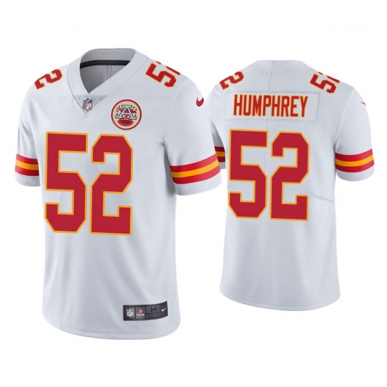 Men Kansas City Chiefs 52 Creed Humphrey Vapor Limited White Jersey Men Kansas City Chiefs 52 Creed Humphrey Vapor Limited White Jersey
