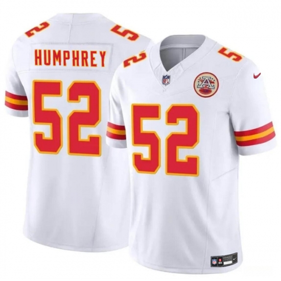 Men Kansas City Chiefs 52 Creed Humphrey White 2024 F U S E Vapor Untouchable Limited Stitched Football Jersey Men Kansas City Chiefs 52 Creed Humphrey White 2024 F U S E Vapor Untouchable Limited Stitched Football Jersey