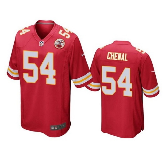 Men Kansas City Chiefs 54 Leo Chenal Red Stitched Football Jersey Men Kansas City Chiefs 54 Leo Chenal Red Stitched Football Jersey