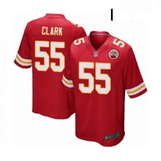 Men Kansas City Chiefs 55 Frank Clark Game Red Team Color Football Jersey Men Kansas City Chiefs 55 Frank Clark Game Red Team Color Football Jersey