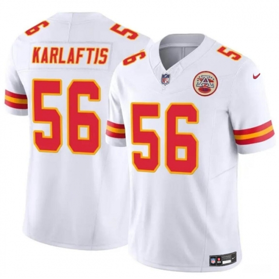 Men Kansas City Chiefs 56 George Karlaftis White 2024 F U S E Vapor Untouchable Limited Stitched Football Jersey Men Kansas City Chiefs 56 George Karlaftis White 2024 F U S E Vapor Untouchable Limited Stitched Football Jersey