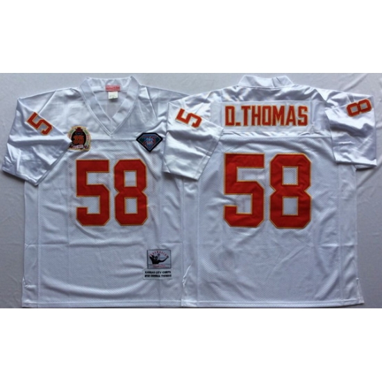 Men Kansas City Chiefs 58 Derrick Thomas White M&N Throwback Jersey Men Kansas City Chiefs 58 Derrick Thomas White M&N Throwback Jersey