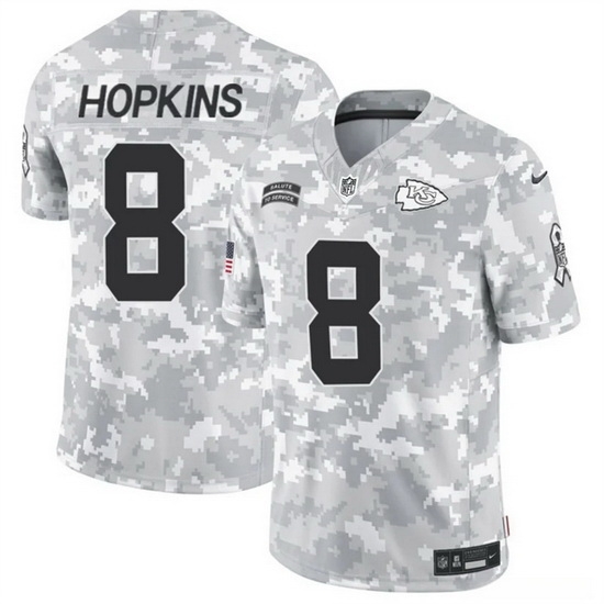 Men Kansas City Chiefs 8 DeAndre Hopkins 2024 F U S E Arctic Camo Salute To Service Limited Stitched Football Jersey Men Kansas City Chiefs 8 DeAndre Hopkins 2024 F U S E Arctic Camo Salute To Service Limited Stitched Football Jersey