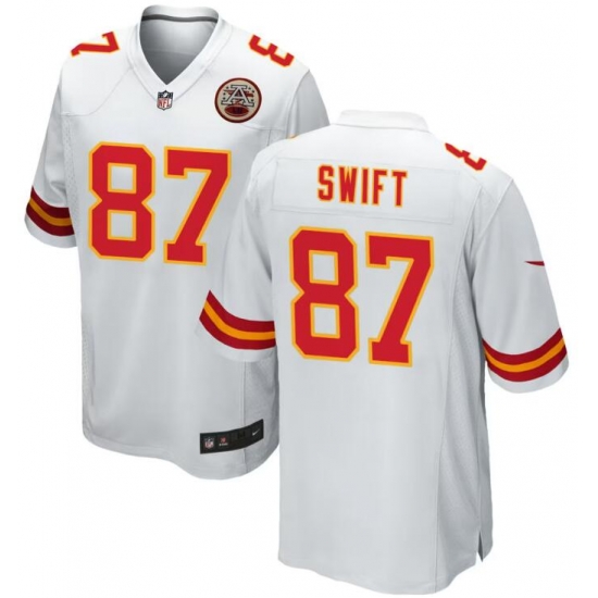 Men Kansas City Chiefs 87 Taylor Swift White 2023 F U S E Vapor Untouchable Limited Stitched Jersey Men Kansas City Chiefs 87 Taylor Swift White 2023 F U S E Vapor Untouchable Limited Stitched Jersey