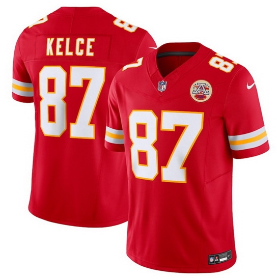 Men Kansas City Chiefs 87 Travis Kelce Red 2023 F.U.S.E. Vapor Untouchable Limited Stitched Jersey Men Kansas City Chiefs 87 Travis Kelce Red 2023 F.U.S.E. Vapor Untouchable Limited Stitched Jersey