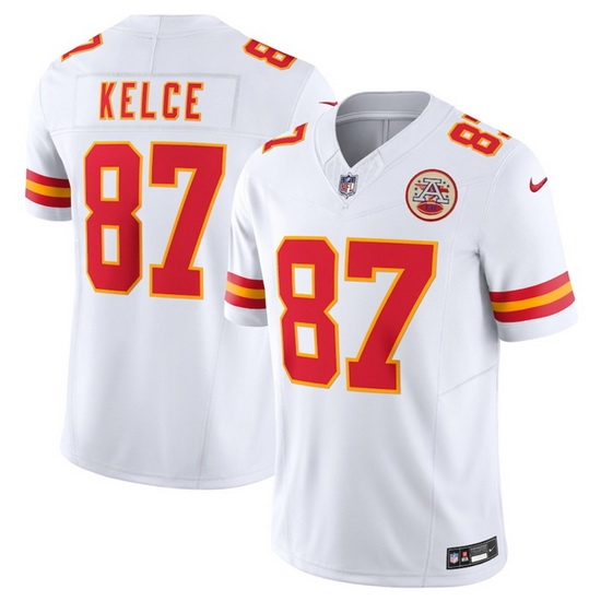 Men Kansas City Chiefs 87 Travis Kelce White 2023 F U S E Vapor Untouchable Limited Stitched Jersey Men Kansas City Chiefs 87 Travis Kelce White 2023 F U S E Vapor Untouchable Limited Stitched Jersey