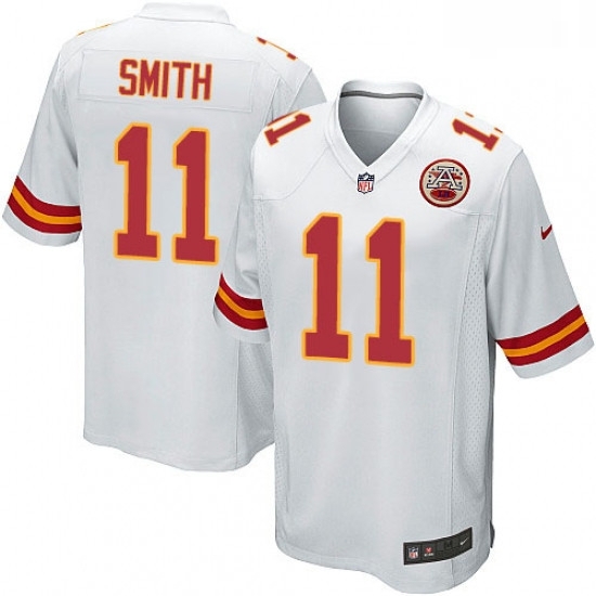 Men Nike Kansas City Chiefs 11 Alex Smith Game White NFL Jersey Men Nike Kansas City Chiefs 11 Alex Smith Game White NFL Jersey