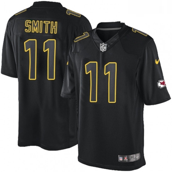 Men Nike Kansas City Chiefs 11 Alex Smith Limited Black Impact NFL Jersey Men Nike Kansas City Chiefs 11 Alex Smith Limited Black Impact NFL Jersey