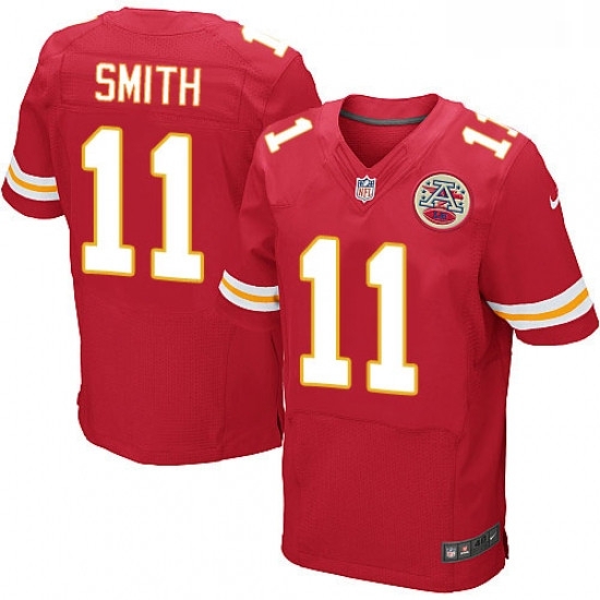 Men Nike Kansas City Chiefs 11 Alex Smith Red Team Color Vapor Untouchable Elite Player NFL Jersey Men Nike Kansas City Chiefs 11 Alex Smith Red Team Color Vapor Untouchable Elite Player NFL Jersey