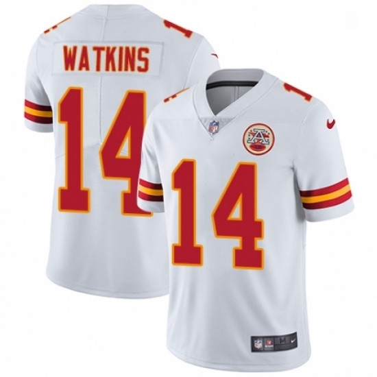 Men Nike Kansas City Chiefs 14 Sammy Watkins White Vapor Untouchable Limited Player NFL Jersey Men Nike Kansas City Chiefs 14 Sammy Watkins White Vapor Untouchable Limited Player NFL Jersey