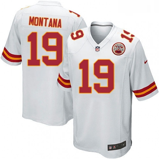 Men Nike Kansas City Chiefs 19 Joe Montana Game White NFL Jersey Men Nike Kansas City Chiefs 19 Joe Montana Game White NFL Jersey
