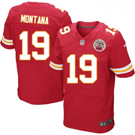 Men Nike Kansas City Chiefs 19 Joe Montana Red Team Color Vapor Untouchable Elite Player NFL Jersey Men Nike Kansas City Chiefs 19 Joe Montana Red Team Color Vapor Untouchable Elite Player NFL Jersey