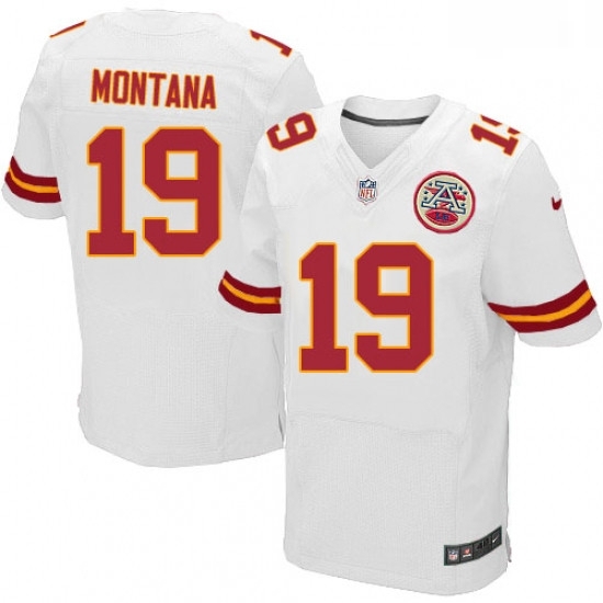 Men Nike Kansas City Chiefs 19 Joe Montana White Vapor Untouchable Elite Player NFL Jersey Men Nike Kansas City Chiefs 19 Joe Montana White Vapor Untouchable Elite Player NFL Jersey