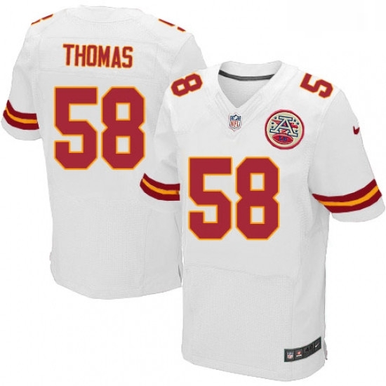 Men Nike Kansas City Chiefs 58 Derrick Thomas White Vapor Untouchable Elite Player NFL Jersey Men Nike Kansas City Chiefs 58 Derrick Thomas White Vapor Untouchable Elite Player NFL Jersey