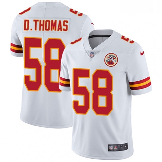 Men Nike Kansas City Chiefs 58 Derrick Thomas White Vapor Untouchable Limited Player NFL Jersey Men Nike Kansas City Chiefs 58 Derrick Thomas White Vapor Untouchable Limited Player NFL Jersey